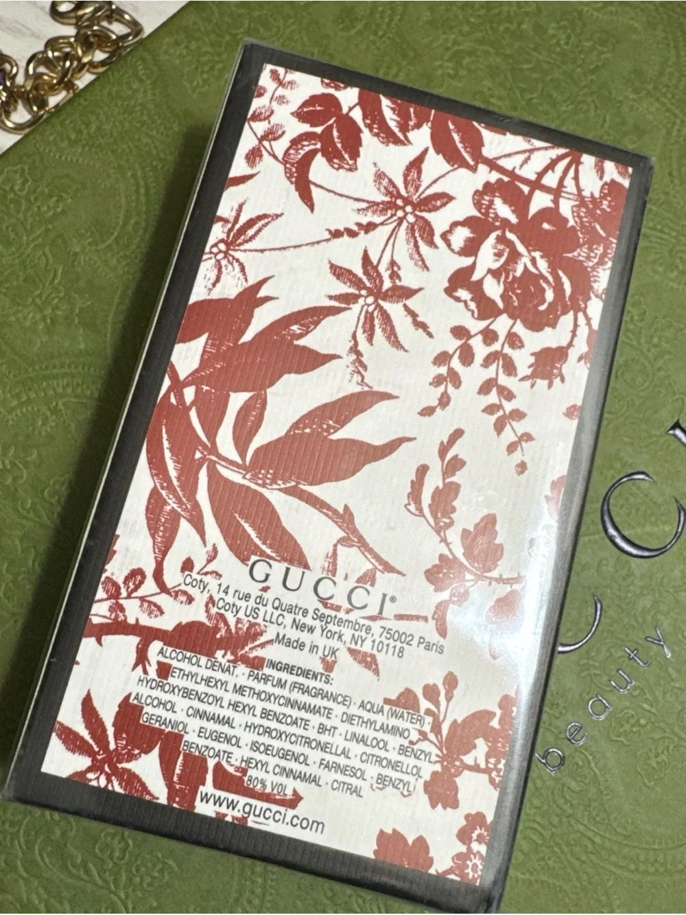 Gucci Bloom Pink Lacquered Bottle with Floral Box